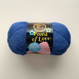 Lion Brand Pound of Love Yarn Denim Blue Acrylic Knit Crochet 1020 yards